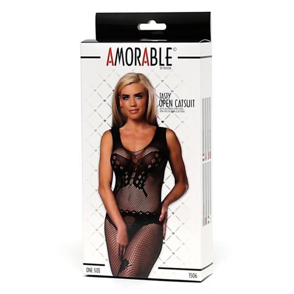 AMORABLE Bodystocking Abierto Mariposa Talla Unica - Imagen 3