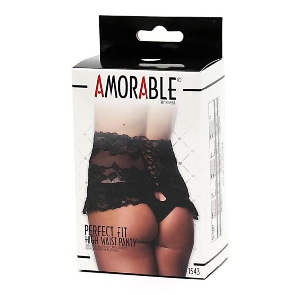 AMORABLE Braguitas Altas Encaje Negro - Imagen 3