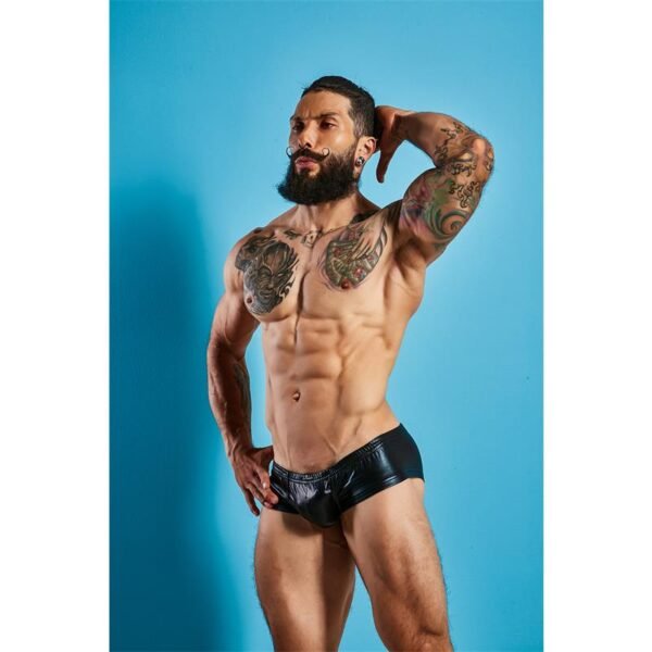 CUT4MEN C4M10 Boxers Tipo Shorts Leatherette Negro - Imagen 5
