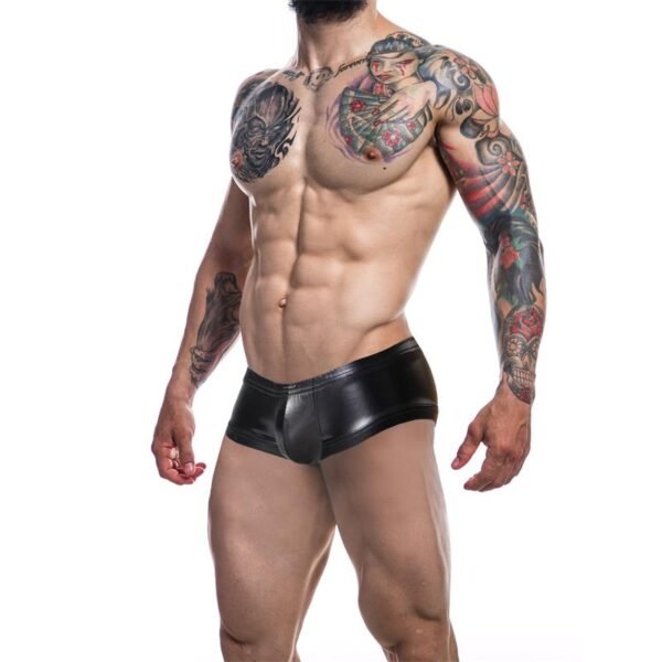 CUT4MEN C4M10 Boxers Tipo Shorts Leatherette Negro