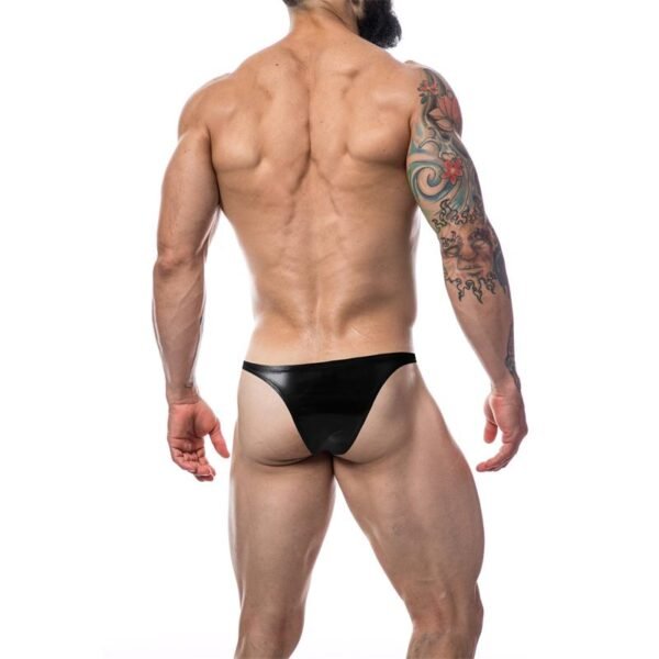 CUT4MEN C4M11 Calzoncillo Estilo Brazilian Leatherette Negro - Imagen 2