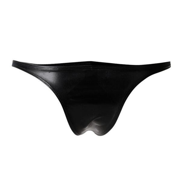 CUT4MEN C4M11 Calzoncillo Estilo Brazilian Leatherette Negro - Imagen 4
