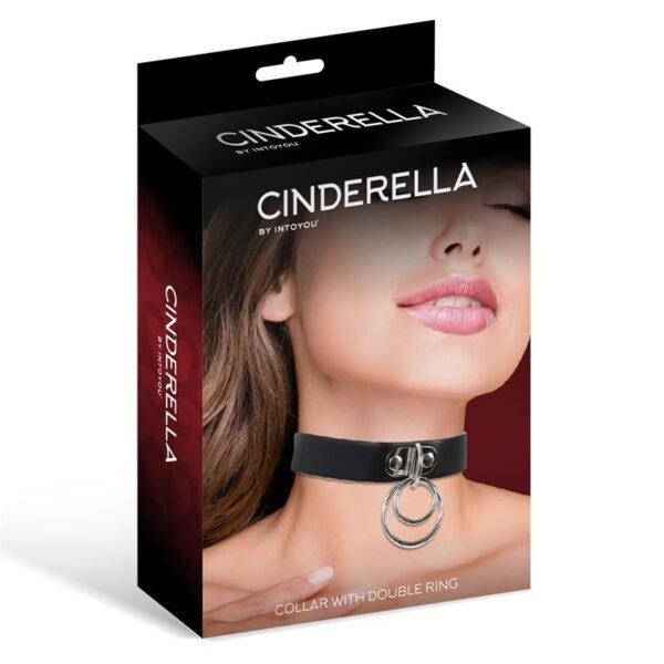 CINDERELLA Collar con Doble Aro Cuero Vegano Talla Única - Imagen 2