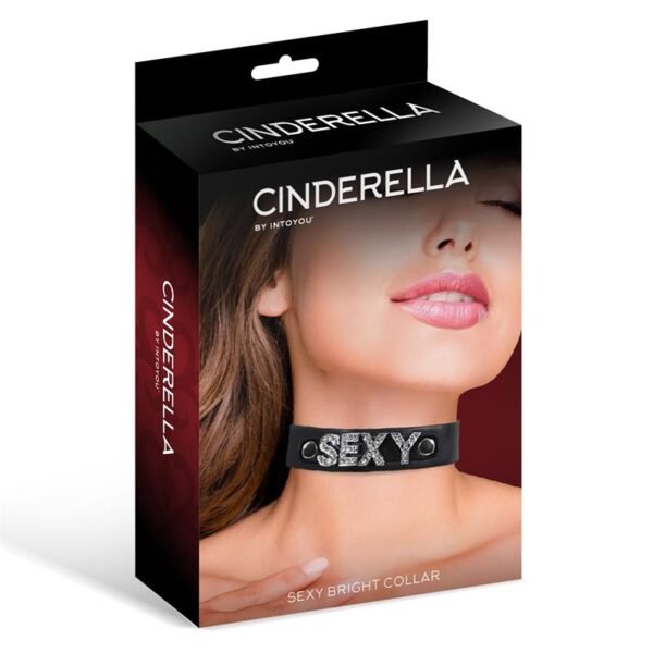 CINDERELLA Collar Cuero Vegano Sexy Talla Única - Imagen 2