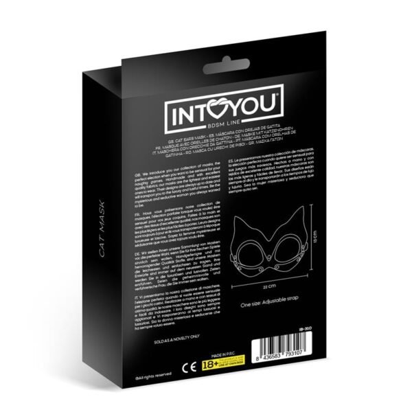 INTOYOU BDSM LINE Kaissy Máscara de Gatita Ajustable - Imagen 7