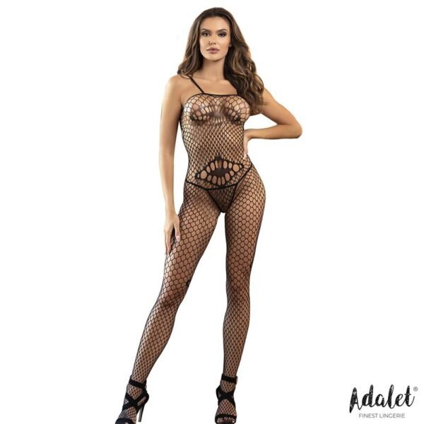 ADALET LINGERIE Katia Bodystocking de Rejilla con Patrones Geométricos