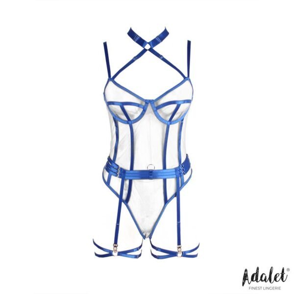 ADALET LINGERIE Killye Teddy de Malla con Tiras con Ligas Azul - Imagen 3