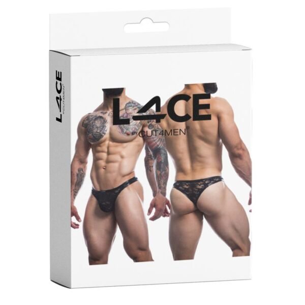 CUT4MEN L4CE03 Tanga con Encaje - Imagen 5