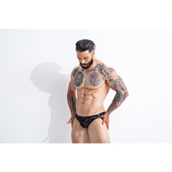 CUT4MEN L4CE04 Slip Estilo Suspensorio con Encaje - Imagen 3