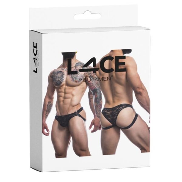 CUT4MEN L4CE04 Slip Estilo Suspensorio con Encaje - Imagen 7
