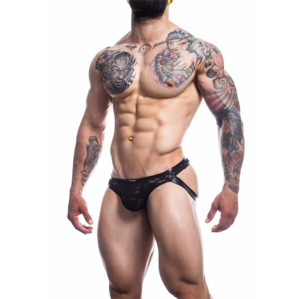 CUT4MEN L4CE04 Slip Estilo Suspensorio con Encaje