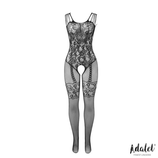ADALET LINGERIE Lana Bodystocking Entrepierna Abierta y Patrón Floral - Imagen 3