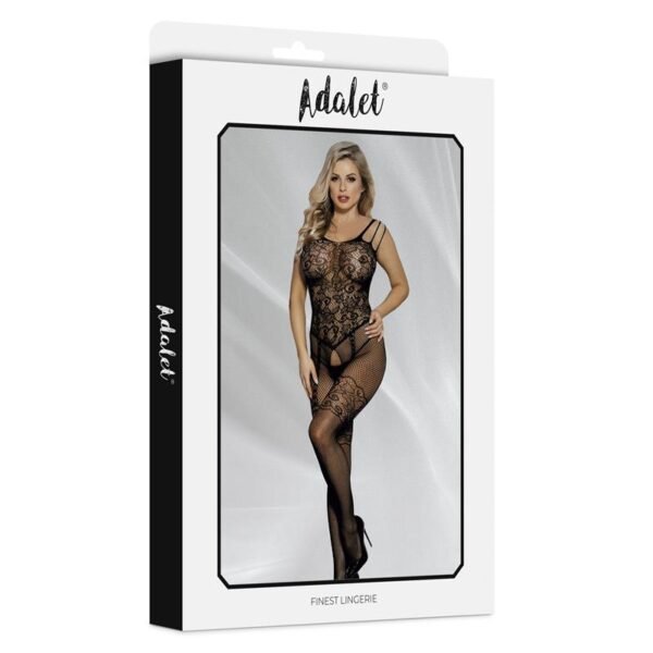 ADALET LINGERIE Lana Bodystocking Entrepierna Abierta y Patrón Floral - Imagen 4