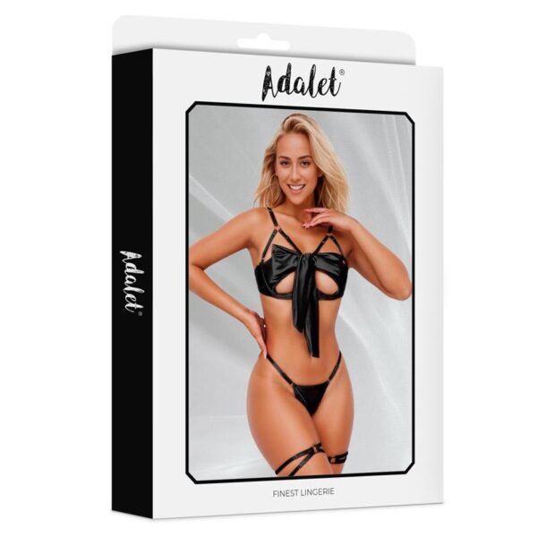 ADALET LINGERIE Lauren Set de Sujetador con Lazo, Tanga y Ligas - Imagen 3