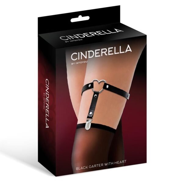 CINDERELLA Liga con Aro en Forma de Corazón Cuero Vegano Talla Única - Imagen 2