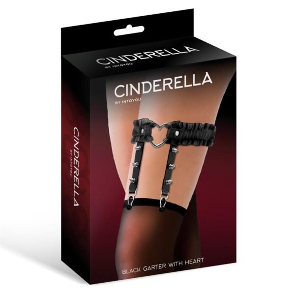 CINDERELLA Liga con Volantes y Aro en Forma de Corazón Cuero Vegano Talla Única - Imagen 2