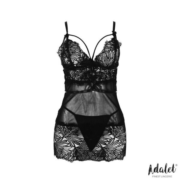 ADALET LINGERIE Lila Babydoll Espalda Abierta y Tanga - Imagen 3