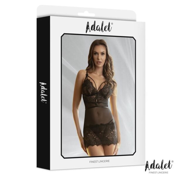 ADALET LINGERIE Lila Babydoll Espalda Abierta y Tanga - Imagen 4