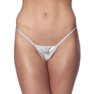 AMORABLE Micro Tanga Plateado Talla Unica