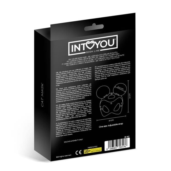 INTOYOU BDSM LINE Moussy Máscara de Ratita Austable - Imagen 7