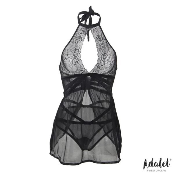 ADALET LINGERIE Nova Babydoll Espalda Abierta y Tanga - Imagen 3