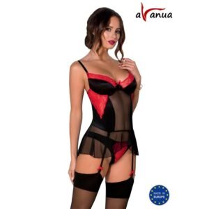 AVANUA ODINA Corsé Negro/Rojo