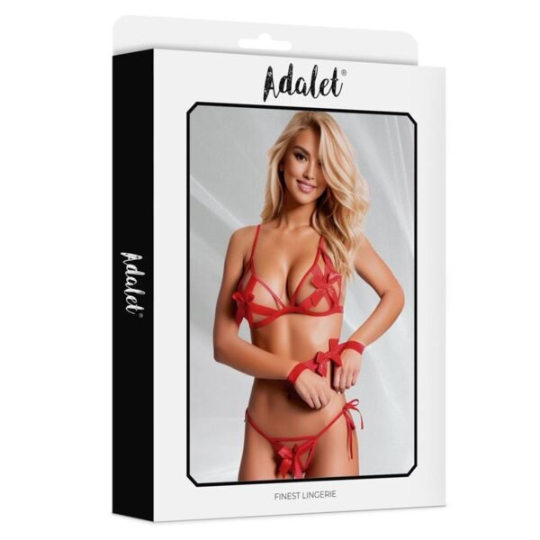 ADALET LINGERIE Raven Set Sujetador, Tanga y Esposas - Imagen 3