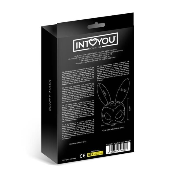 INTOYOU BDSM LINE Roussy Máscara de Conejito Ajustable - Imagen 7