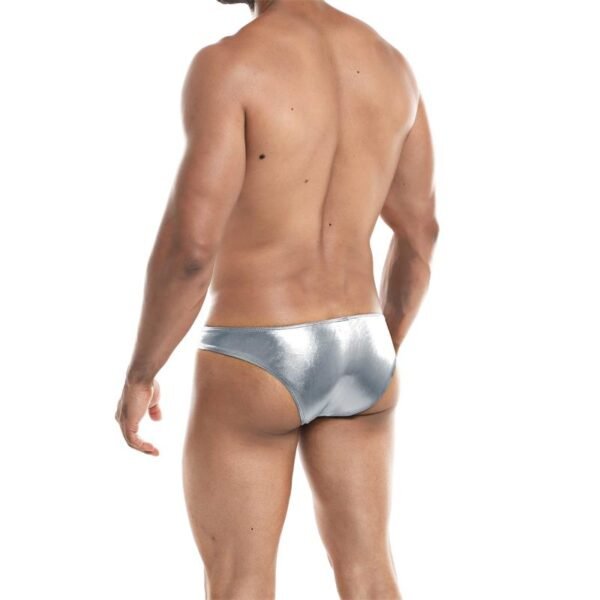 CUT4MEN Slip Bikini de Corte Bajo Provocative Plateador Skai - Imagen 2