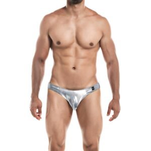 CUT4MEN Slip Bikini de Corte Bajo Provocative Plateador Skai