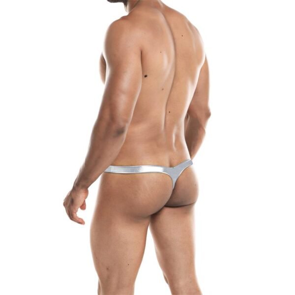 CUT4MEN Tanga con Push Up Provocative Plateado Skai - Imagen 2