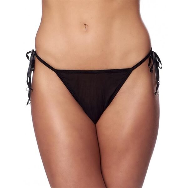 AMORABLE Tanga Fantasia Negro Talla Unica - Imagen 2