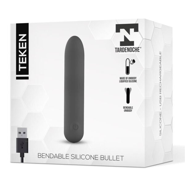 TARDENOCHE Teken Bala Vibradora Flexible Silicona Líquida Unibody USB Magnético - Imagen 5