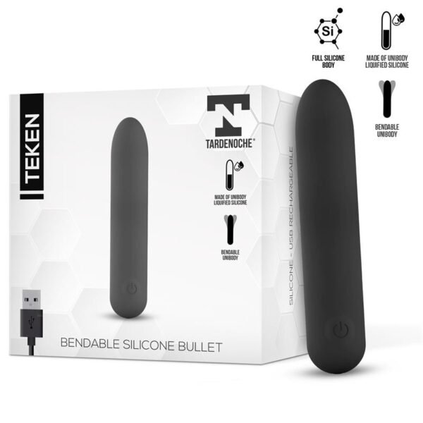 TARDENOCHE Teken Bala Vibradora Flexible Silicona Líquida Unibody USB Magnético