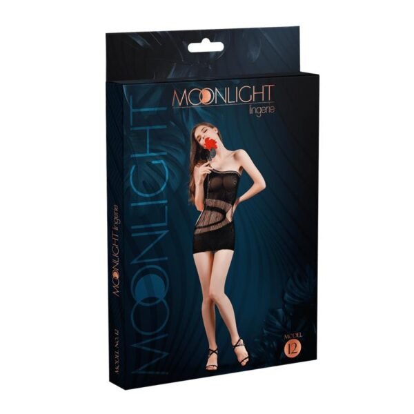 MOONLIGHT Vestido Model 11 Talla Única Negro - Imagen 3