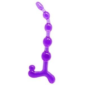 BAILE - BENDY TWIST BOLAS ANALES LILA - Agradables bolas anales de TPR sumergible y flexible de alta calidad con un diseño nuevo y único.