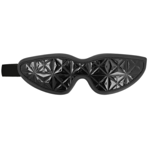 BEGME - BLACK EDITION ANTIFAZ ELÁSTICO CON FORRO DE NEOPRENO - BEGME Máscara cuero vegano elástica perfecta para tus juegos de bondage.
