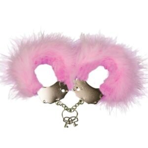 ADRIEN LASTIC - ESPOSAS METAL CON PLUMAS ROSA - DESCUBRE MENOTTES Las personas traviesas corren el riesgo de ser detenidas.