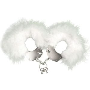 ADRIEN LASTIC - ESPOSAS METAL CON PLUMAS BLANCO - DESCUBRE MENOTTES Las personas traviesas corren el riesgo de ser detenidas.