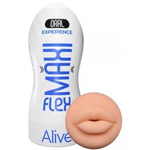 ALIVE - MAXI FLEX MASTURBADOR MASCULINO BOCA TALLA L - Masturbador masculino súper realístico.
